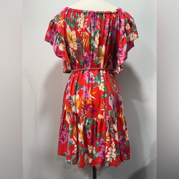 Women's Cynthia Rowley Pink Floral Mini Dress NO TAG indicating SIZE - Picture 6 of 12